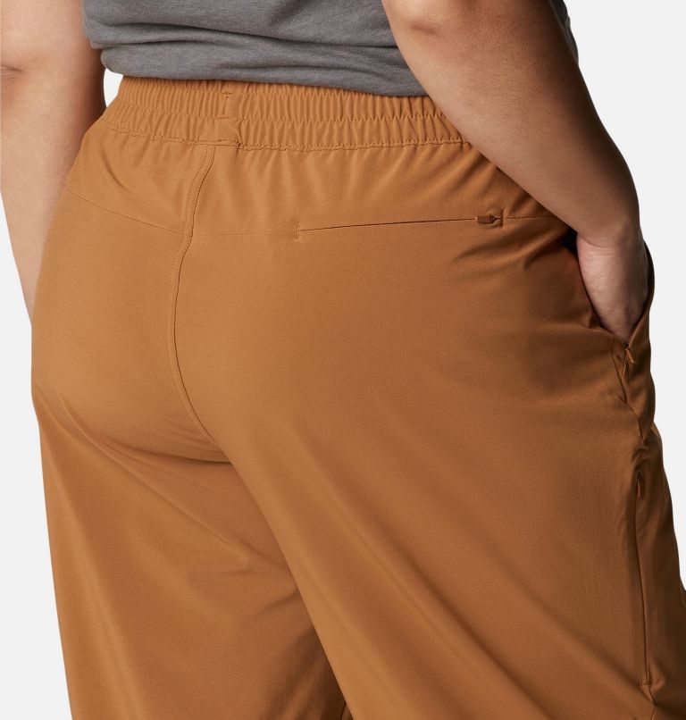 Women's Columbia Pleasant Creek Core Pants Brown | Plus Size CA-R4A80